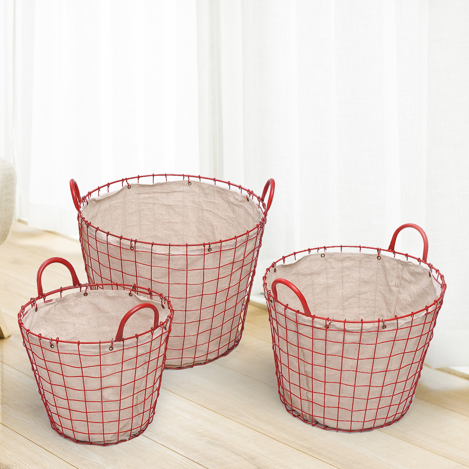 lined laundry basket