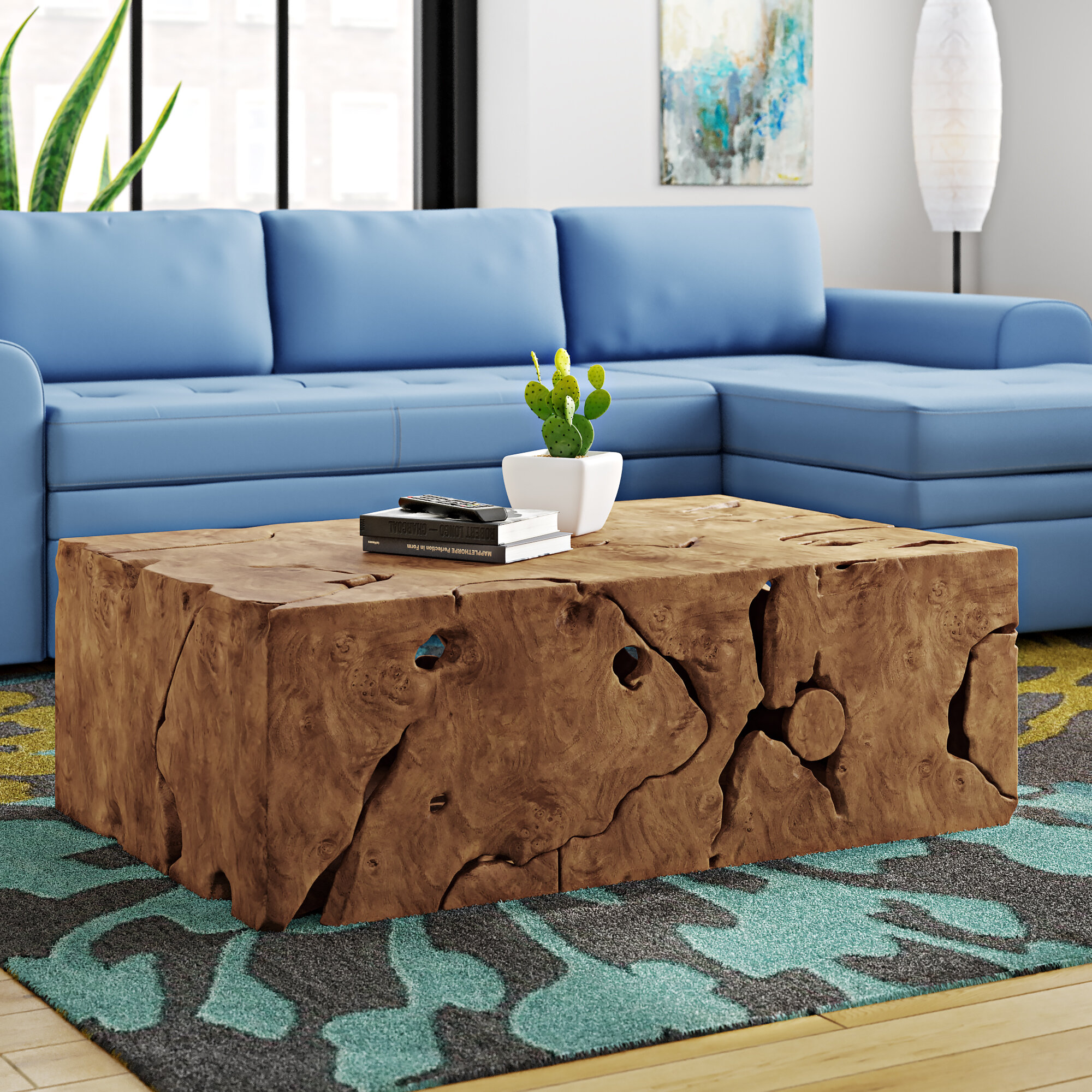 Featured image of post Slice Solid Wood Block Coffee Table - Solid wood coffee tables are a durable way to add storage and comfort to your living room or family room.