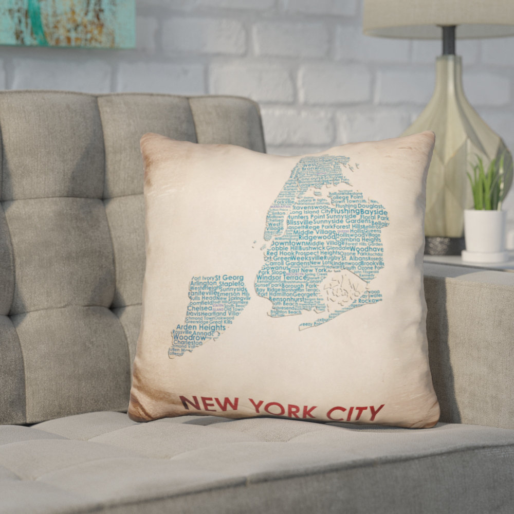 Wrought Studio Corley New York City Throw Pillow Wayfair Ca
