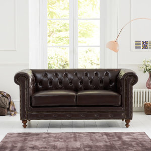 2-Sitzer Sofa Montrose aus Leder von Home Etc