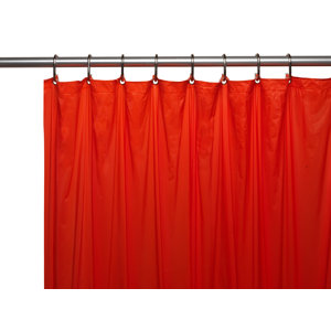 Vinyl 3 Gauge Shower Curtain Liner with Weighted Magnets and Metal Grommets
