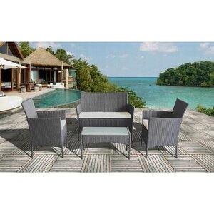 4 Piece Lounge Seating Group with Cushions