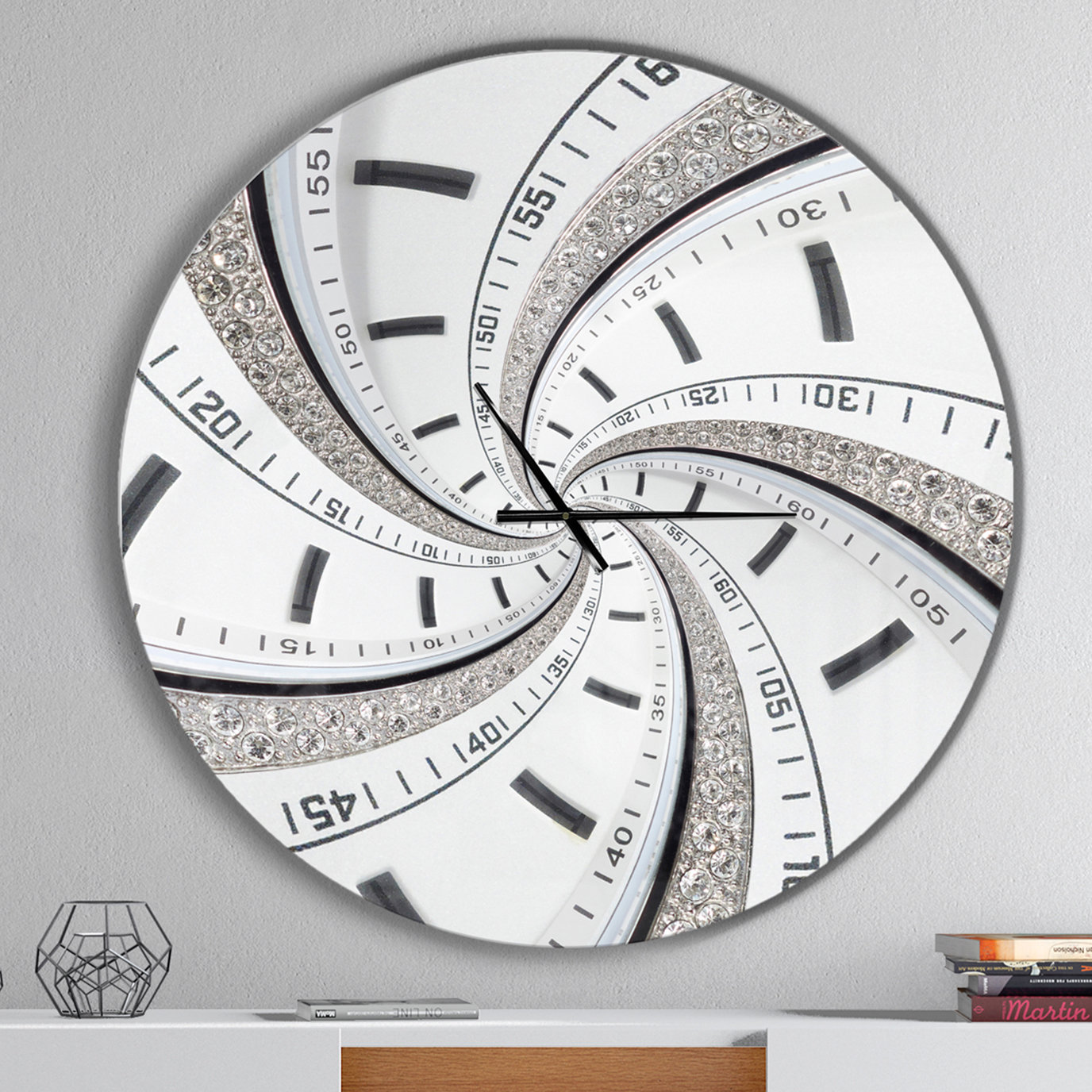 East Urban Home Swirled Time Vortex Contemporary Wall Clock Wayfair