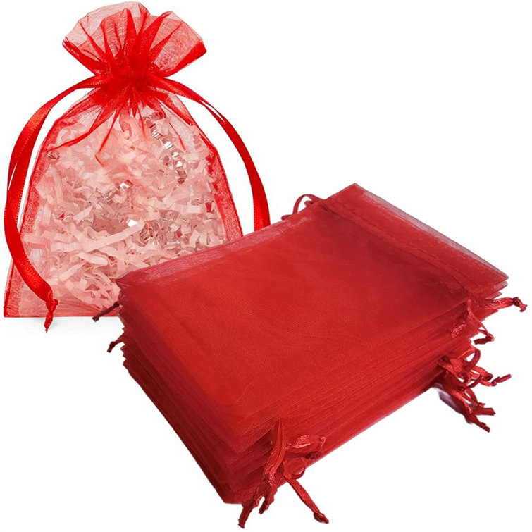 50 Organza Bags Gift Pouches Jewellery Packaging Wrapping Wrap Mesh Drawstring 