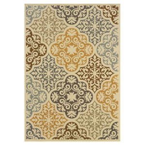 Colton Yellow/Brown Indoor/Outdoor Area Rug