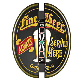 Winston Porter Bouvet Hand Carved Dartboard Cabinet Reviews