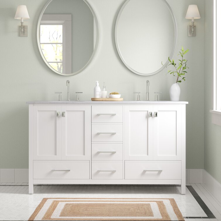 Andover Mills Broadview 60 Double Bathroom Vanity Set Reviews Wayfair