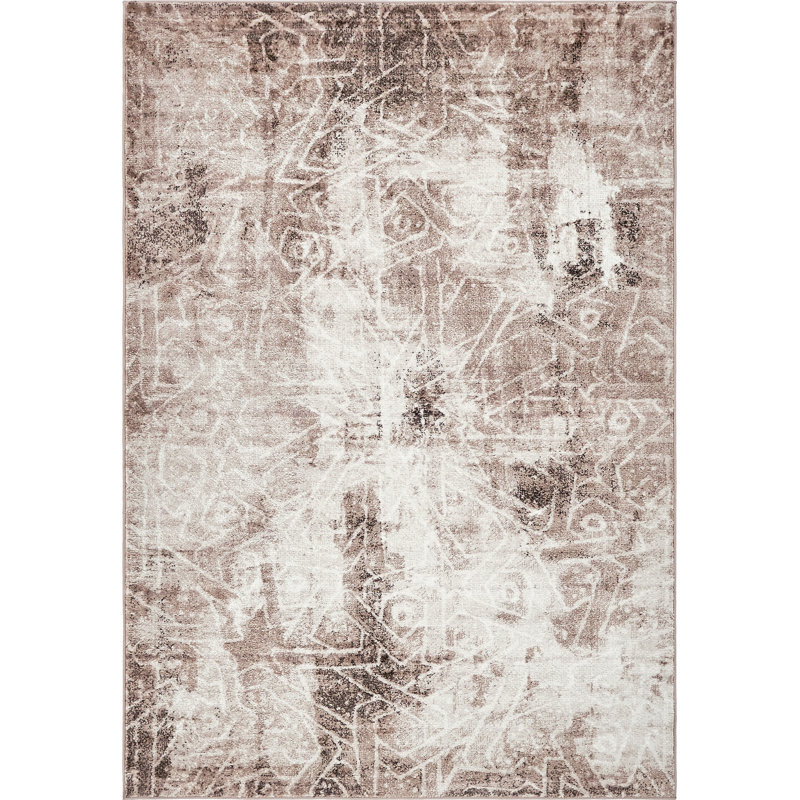 Mistana Brandt Oriental Power Loom Dark Beige Area Rug Reviews Wayfair