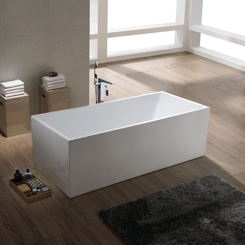 Kokss Burano 59 X 30 Freestanding Soaking Bathtub Wayfair