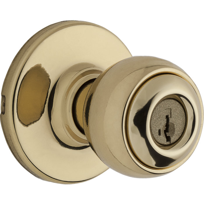 Weiser Yukon Keyed Entry Door Knob With Round Rosette Wayfair Ca