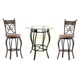 Go to store & view more images Silvester 3 Piece Beau Pub Table Set by Darby Home Co