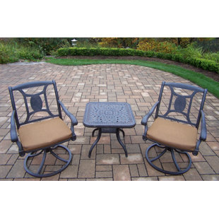 Go to store & view more images Victoria 3 Piece Dining Set with Cushions by Oakland Living