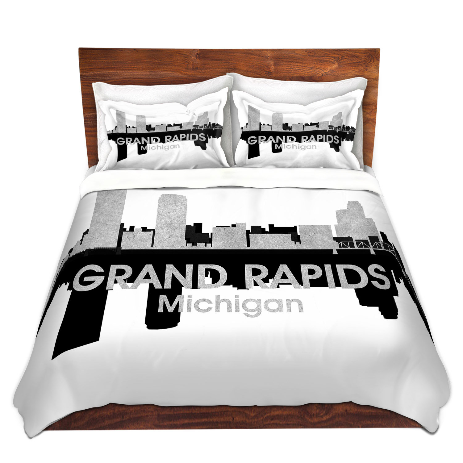East Urban Home City Iv Grand Rapids Michigan Duvet Cover Set Wayfair