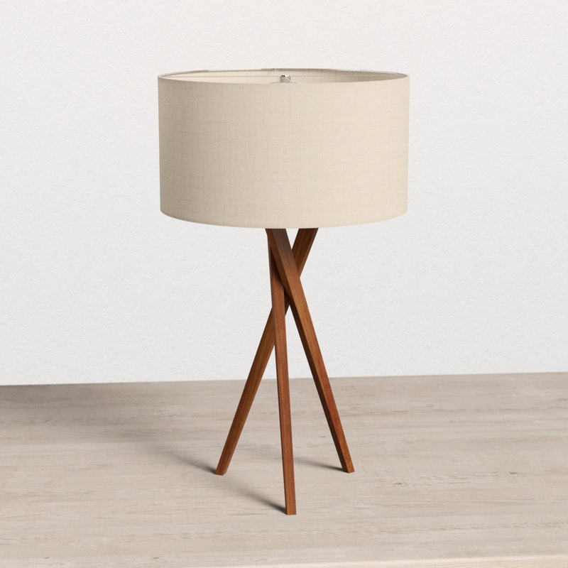 wood tripod table lamp