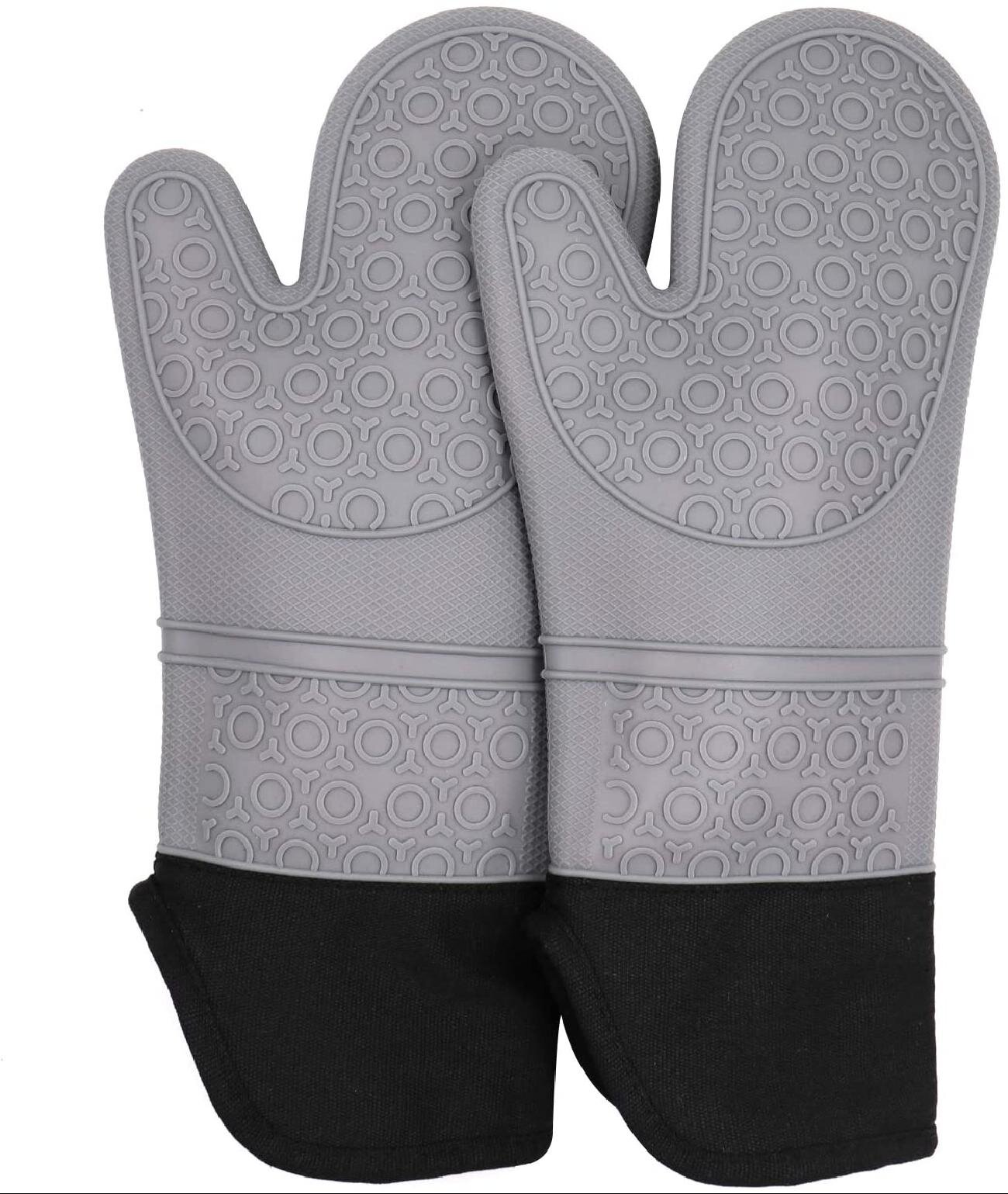 Oven Mitts 1 Pair of Quilted Cotton Lining Heat Resistant Kitchen Gloves
