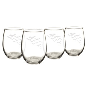 Colony of Bats 21 Oz. Stemless Wine Glasses (Set of 4)