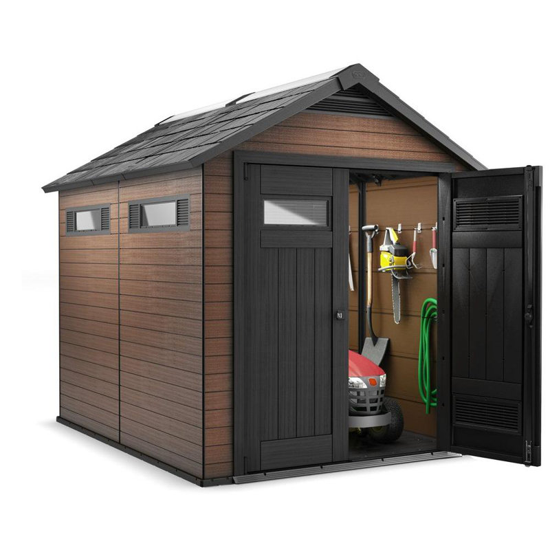 Garden Sheds 5 X 9 keter fusion 7 ft. 6 in. w x 9 ft. 5 in. d composite storage shed Garden Sheds 5 X 9 keter fusion 7 ft. 6 in. w x 9 ft. 5 in. d composite storage shed