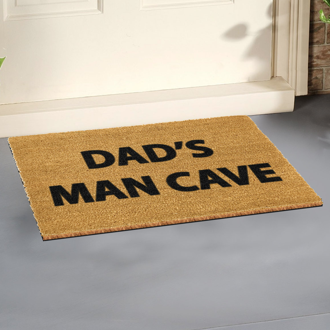 Happy Larry Avaya Dad S Man Cave Doormat Wayfair Co Uk