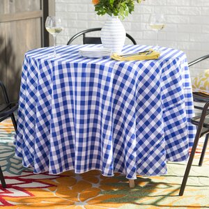 Ebern Designs Joice Gingham Round Tablecloth & Reviews | Wayfair