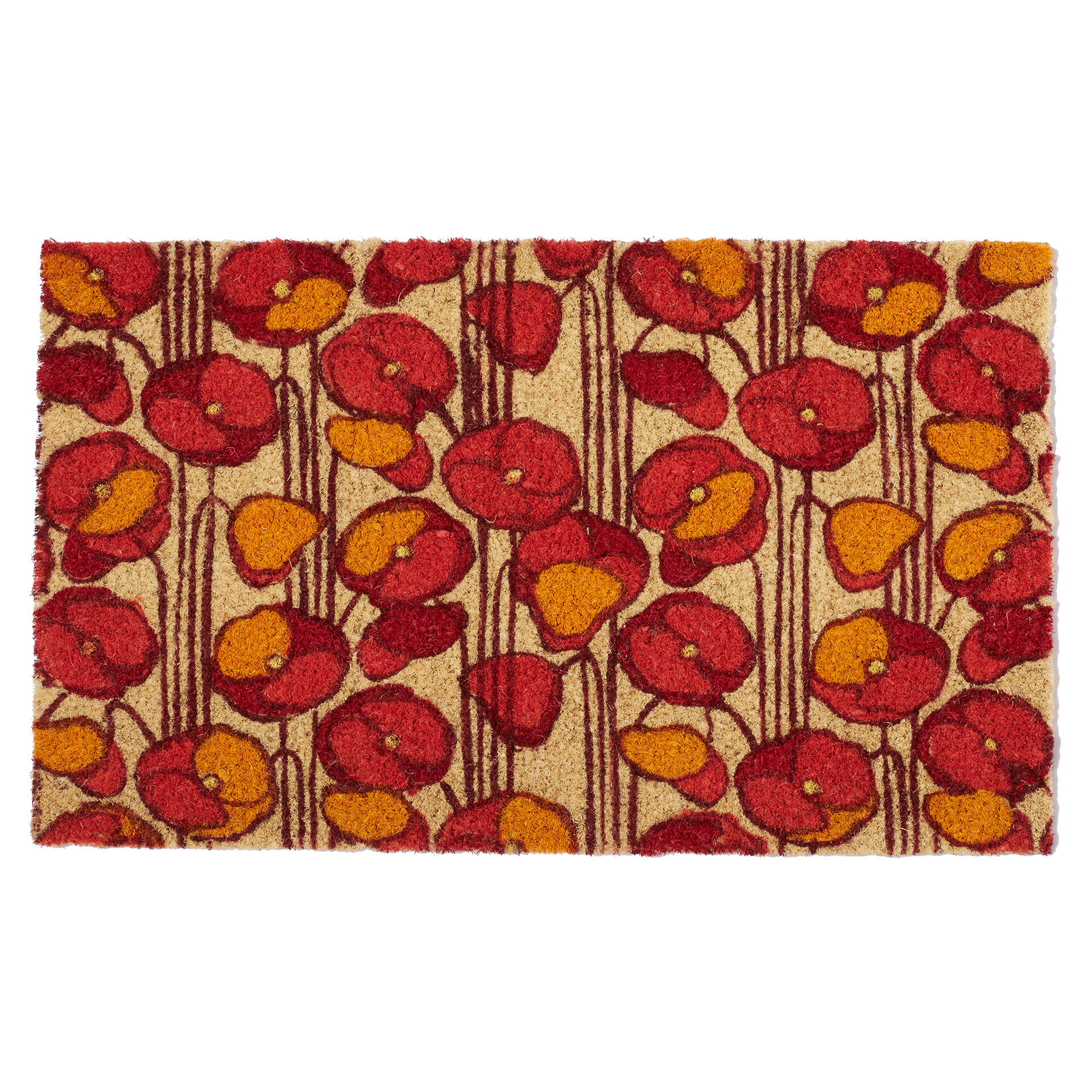 Seabolt Poppies 28 In X 17 In Non Slip Outdoor Door Mat