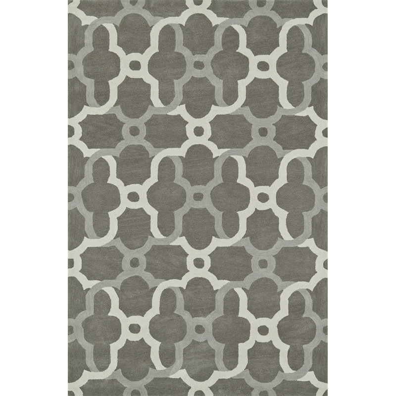 House Of Hampton Destinee Oriental Handmade Tufted Pewter Area Rug Wayfair Ca