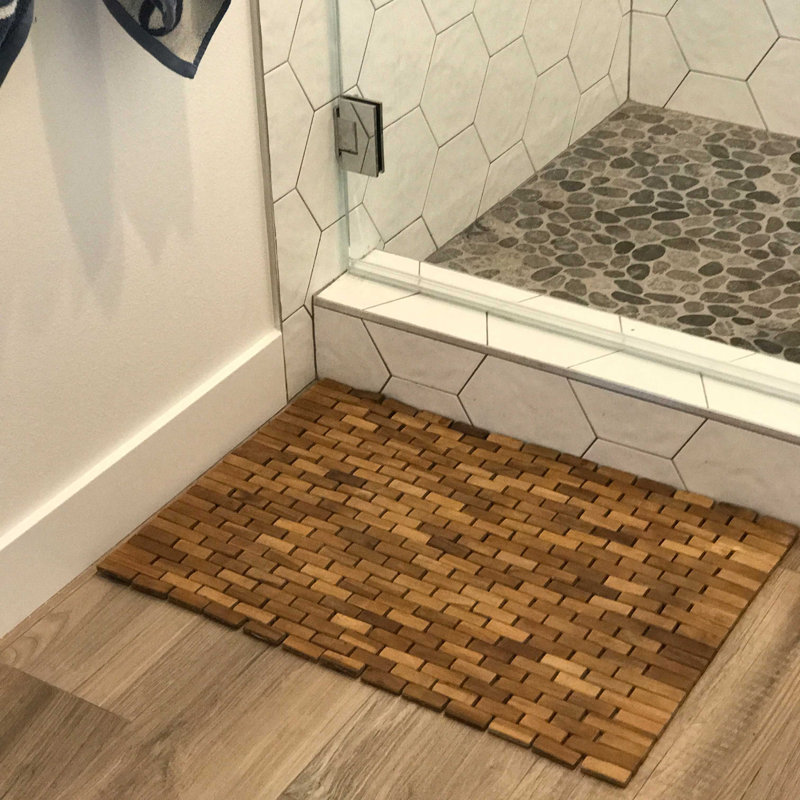 Hip O Modern Living Solid Teak Floor Mat Reviews Wayfair Solid Teak Floor Mat