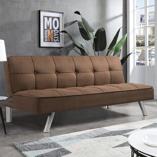 Details about   Sofa Bed Living Room Convertible Single Leather Sofa Sleeper Futon Couch Brown 