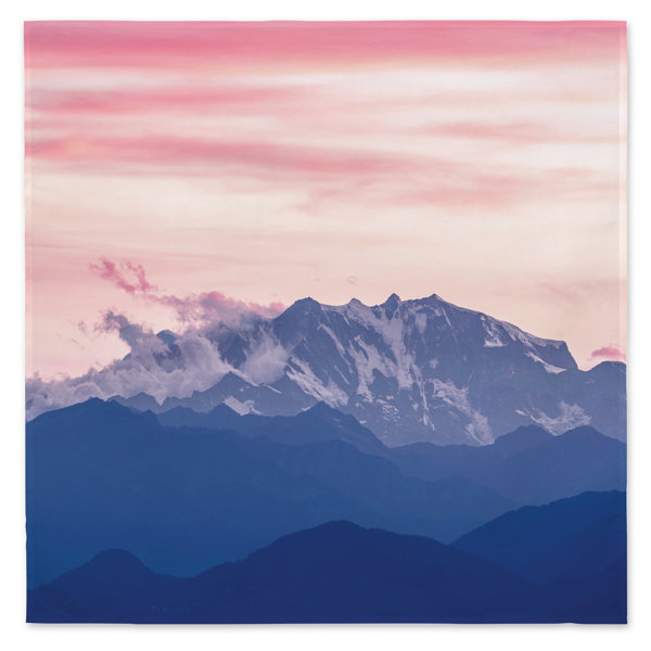 sunset mountain tapestry