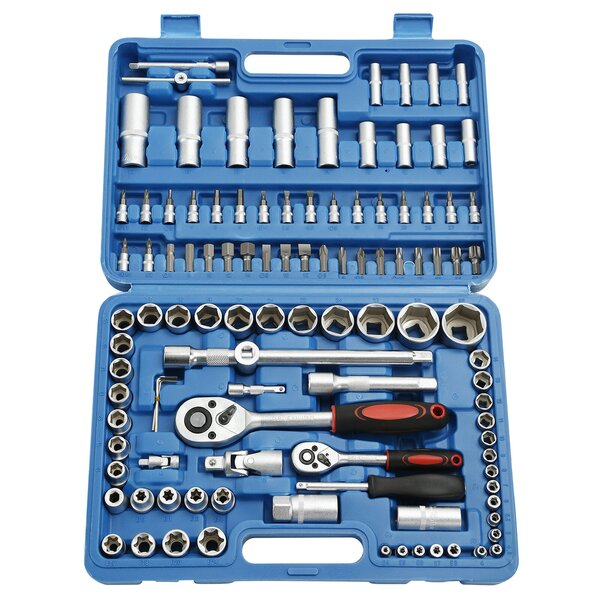799-Piece Rolling Hand Tool Set Kit w/ Trolley Case Metric Sockets Wrenches 
