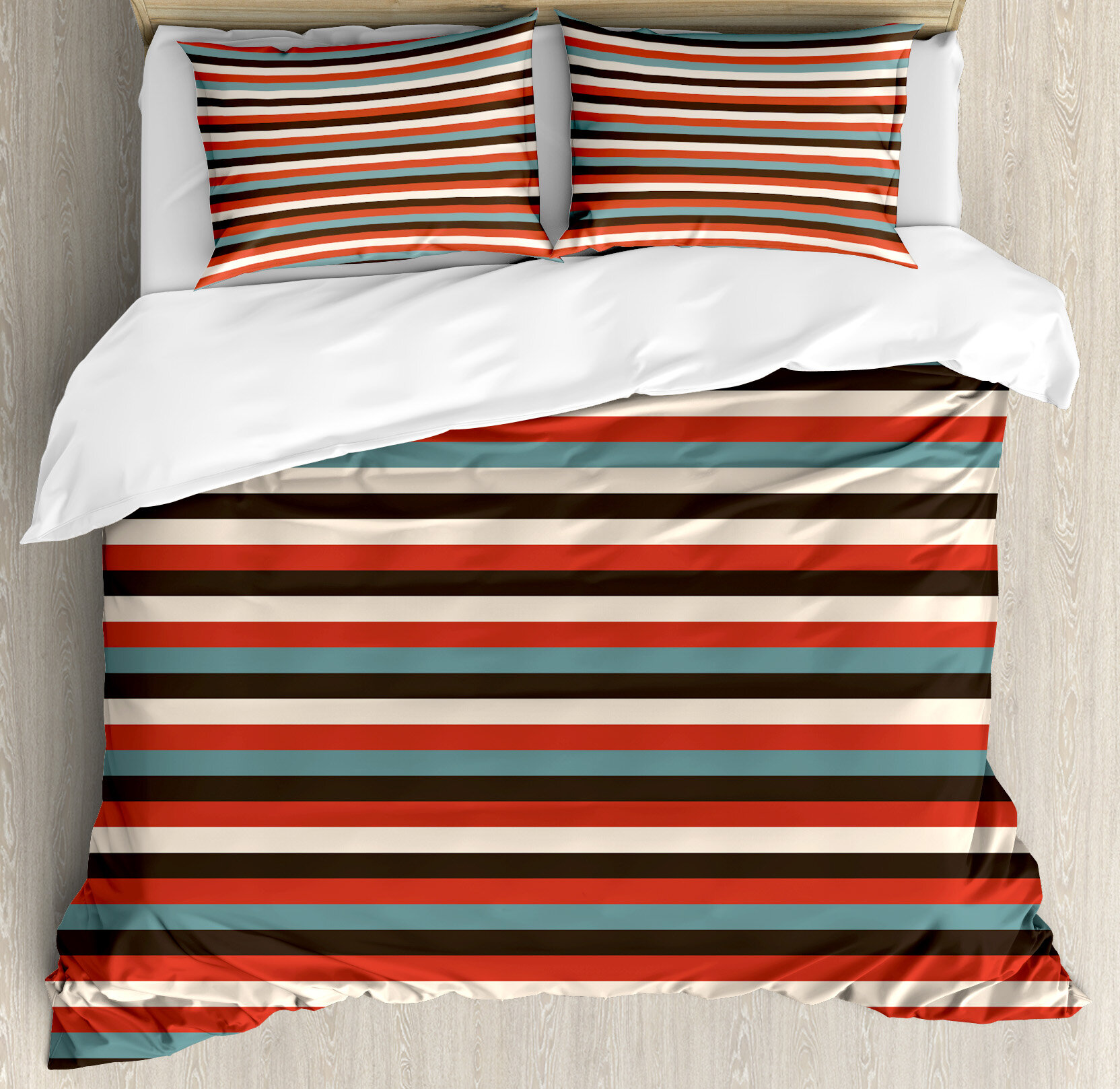 Ambesonne Striped Vintage Retro Pattern Duvet Cover Set Wayfair