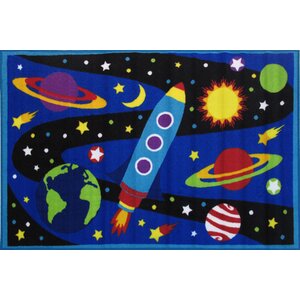 Fun Time Galaxy Blue Area Rug