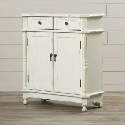 One Allium Way Attwood Hand Painted 2 Door Accent Cabinet