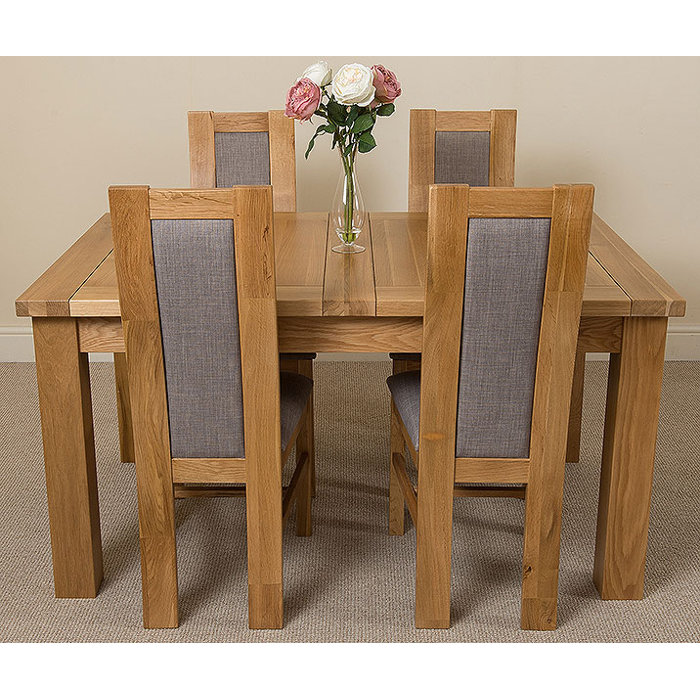 Sairsingh Kitchen Solid Oak Dining Table With 4 Chairs Sairsingh Kitchen Solid Oak Dining Table With 4 Chairs