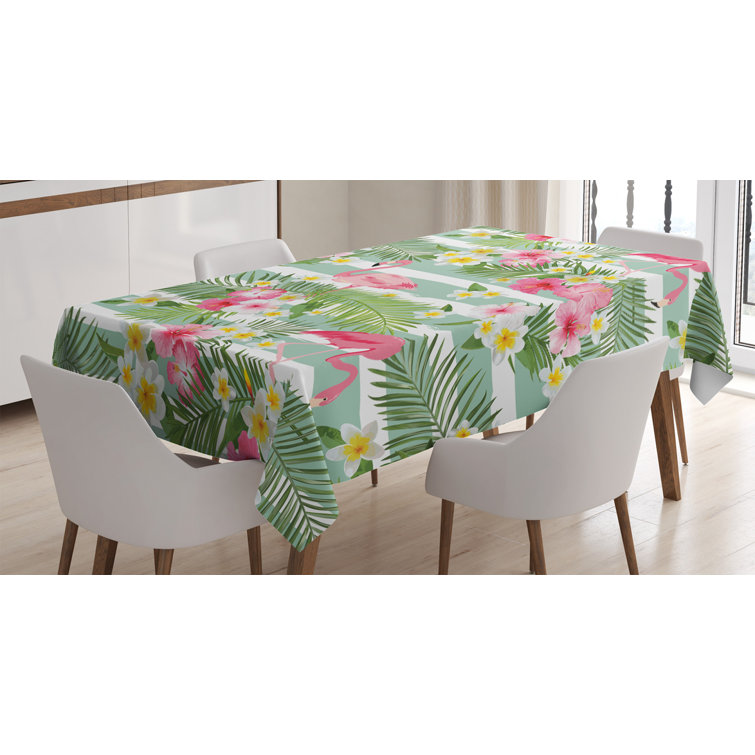 Pink Flamingo Palm Leaves Rectangle Tablecloth 60 X 90 Heavy Duty Vinyl Table Cloth Fabric Table Cover for Kitchen Dining Room Party Home Decor Pink Flamingo Palm Leaves Rectangle Tablecloth 60 X 90 Heavy Duty Vinyl Table Cloth Fabric Table Cover for Kitchen Dining Room Party Home Decor
