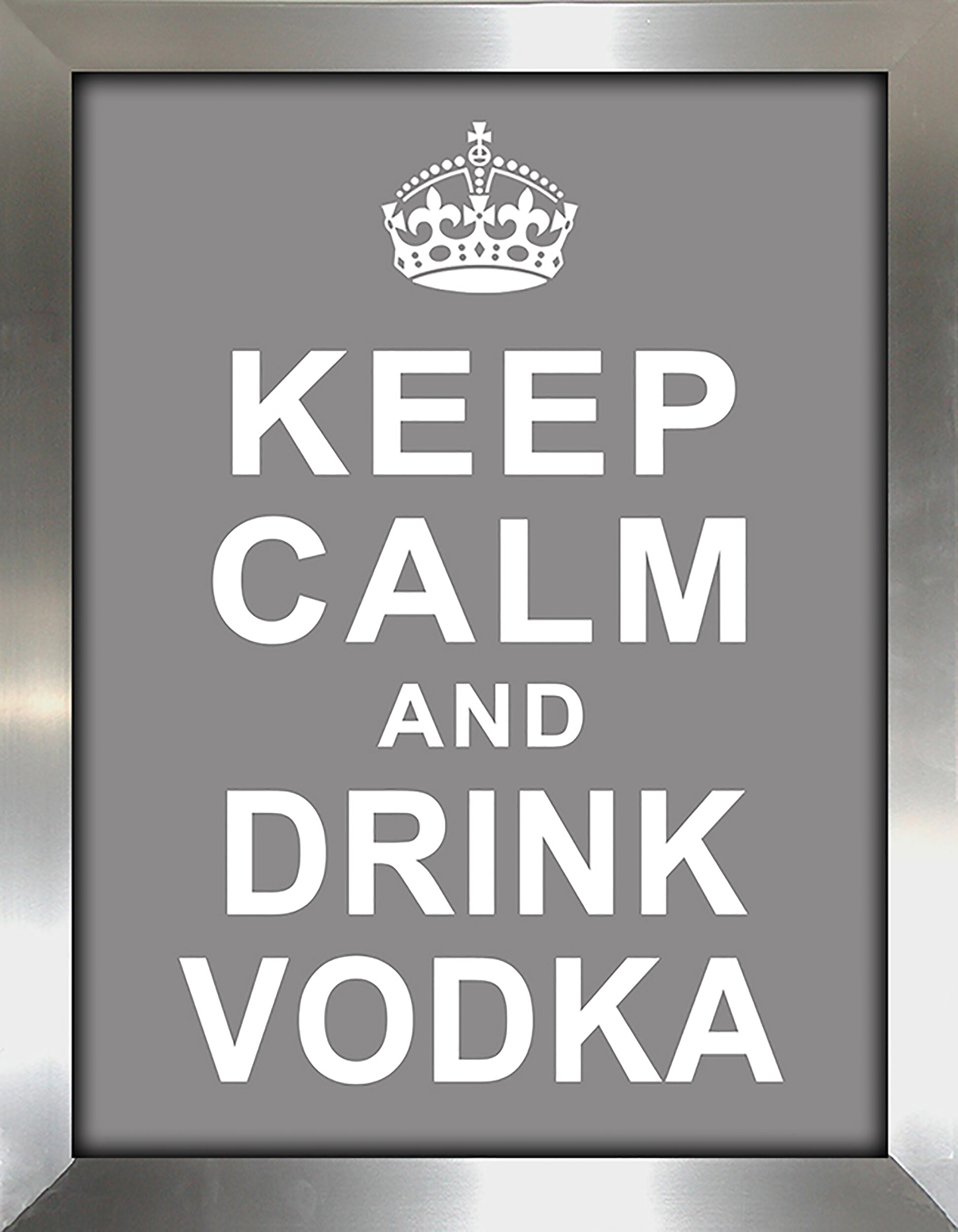 Pictureperfectinternational Keep Calm And Drink Vodka Framed Textual Art Wayfair