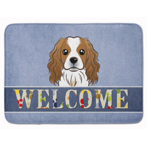 Cavalier Spaniel Welcome Memory Foam Bath Rug