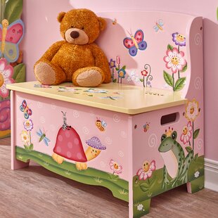 wooden toy box pink