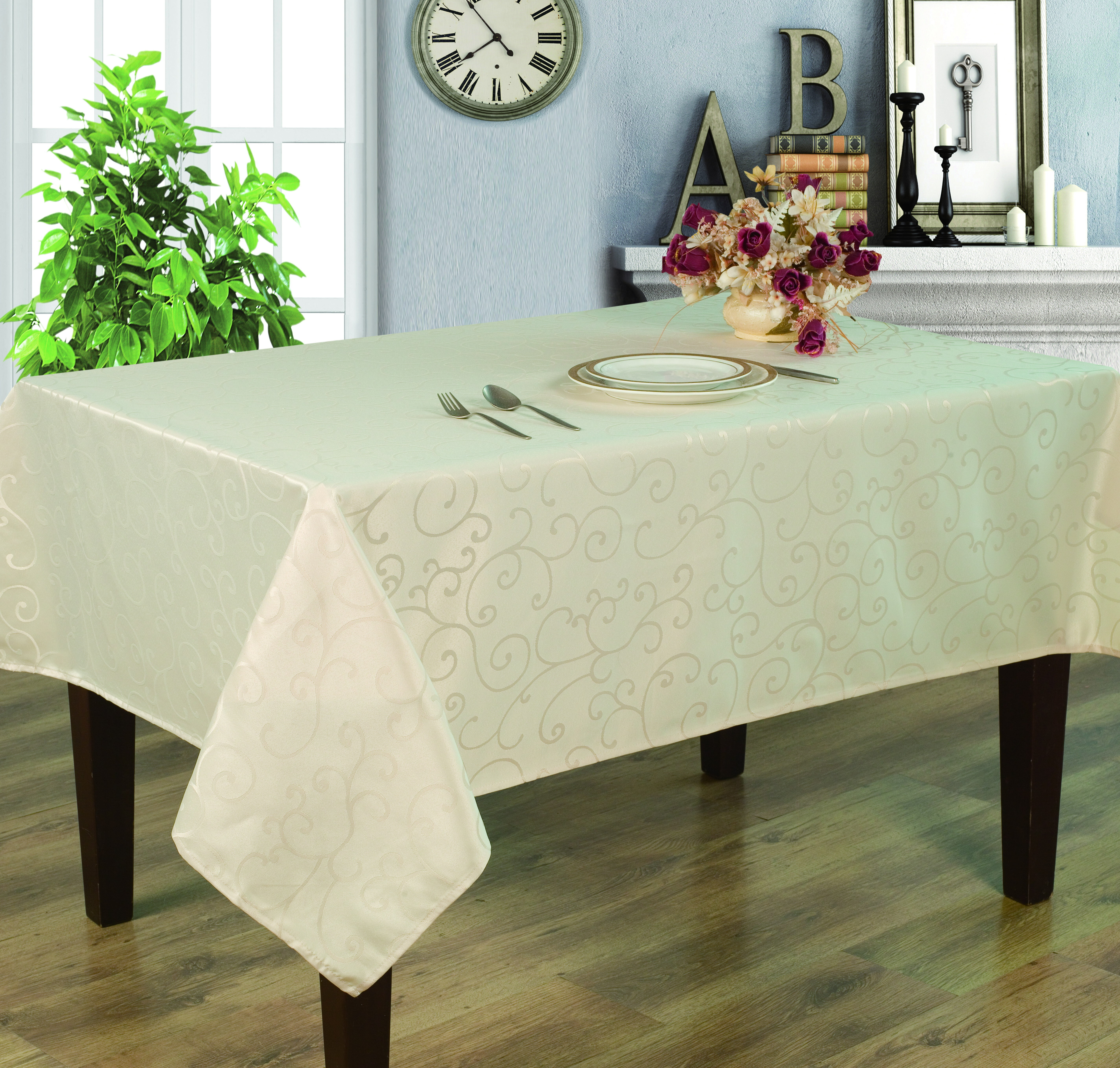 New High Quality Water Repellent & Stain Resistant tablecloth & Napkins 6 colors