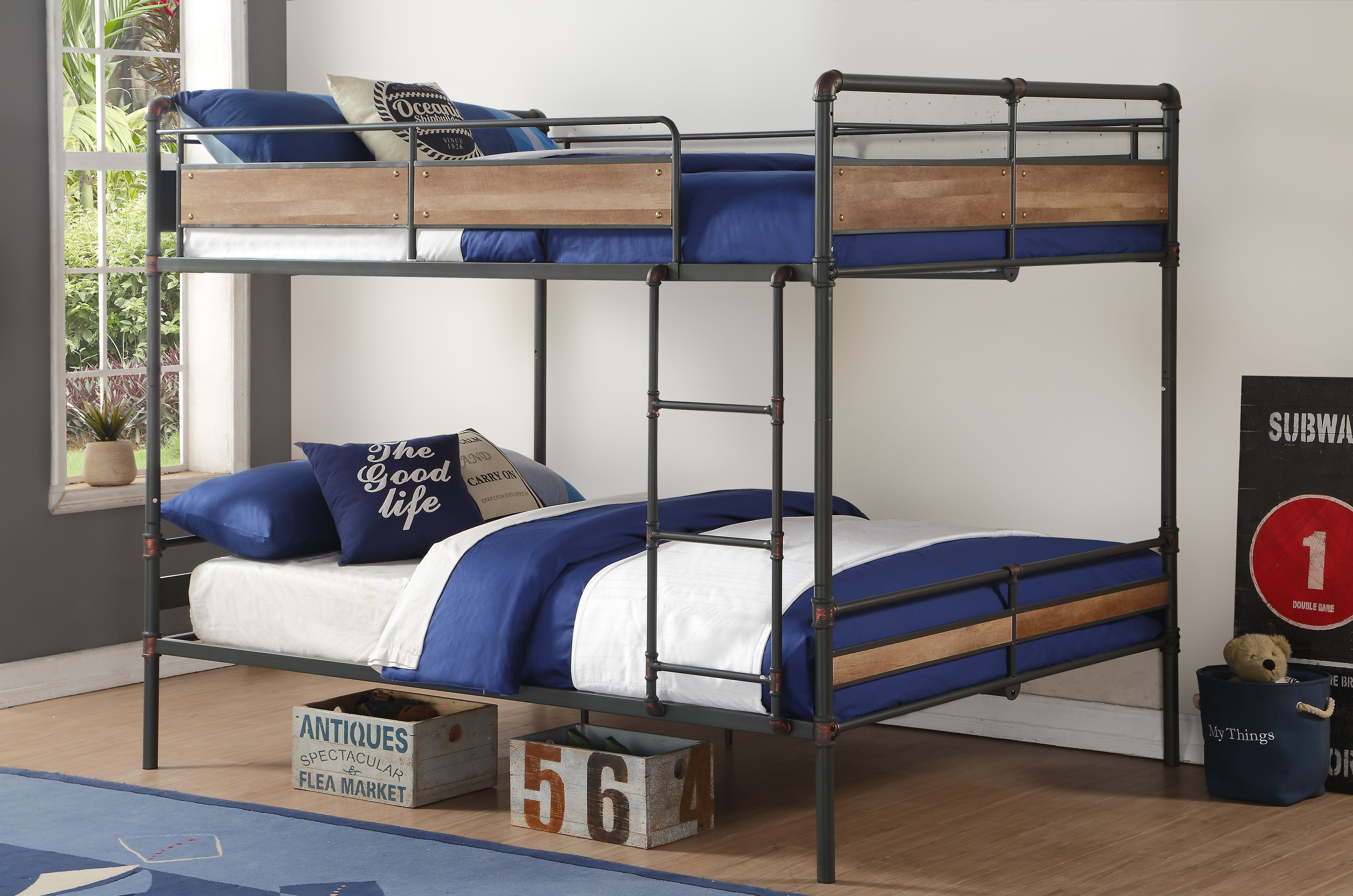 queen over queen bunk bed with trundle