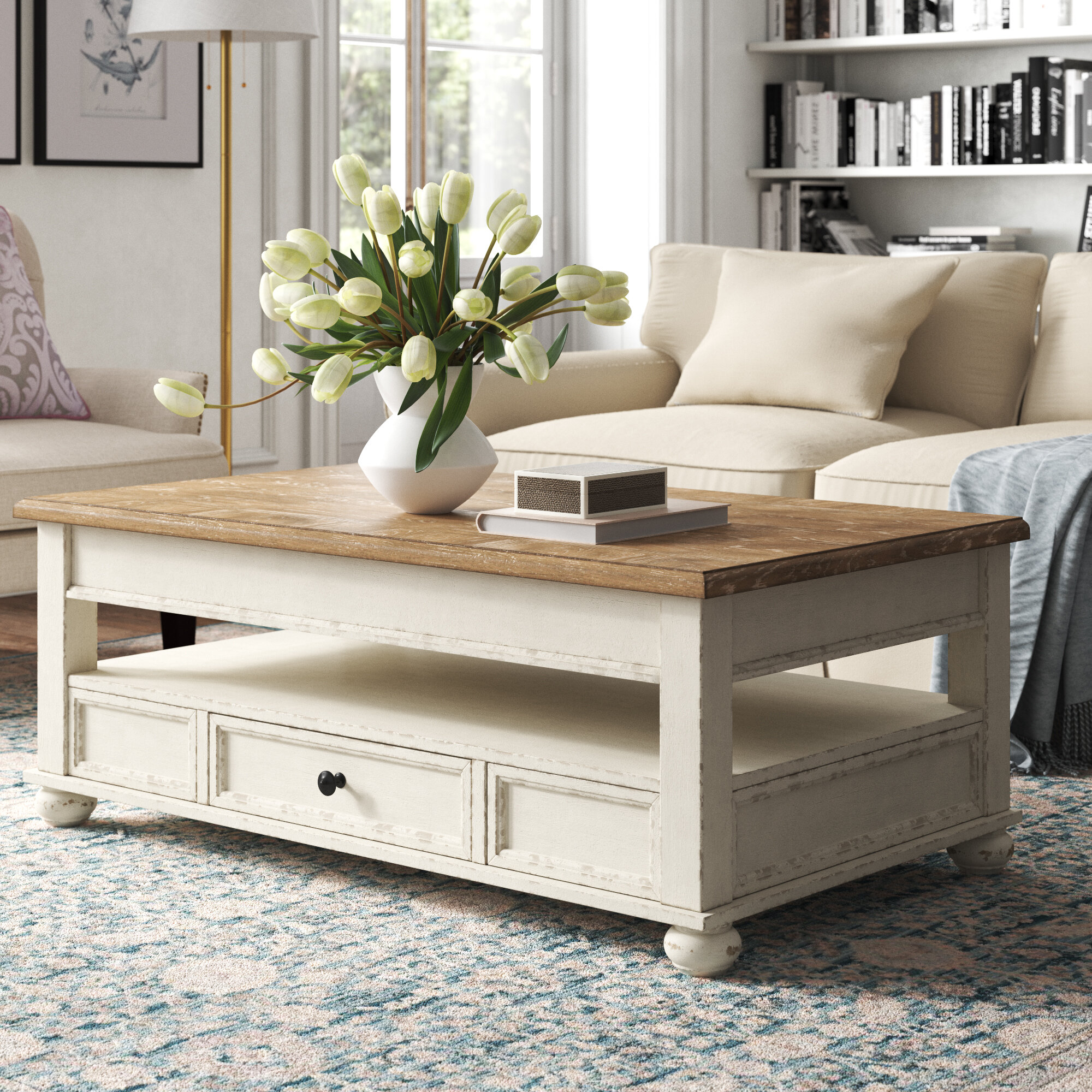 Country Farmhouse White Coffee Tables You Ll Love In 2021 Wayfair