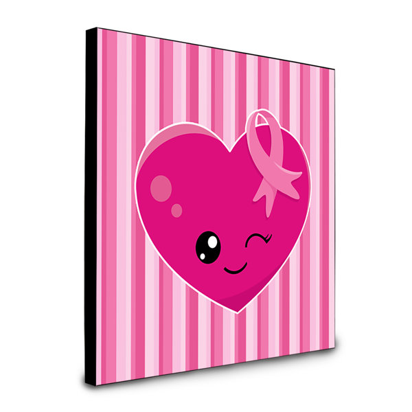 Harriet Bee Downe Breast Cancer Awareness Ribbon Heart Artwork