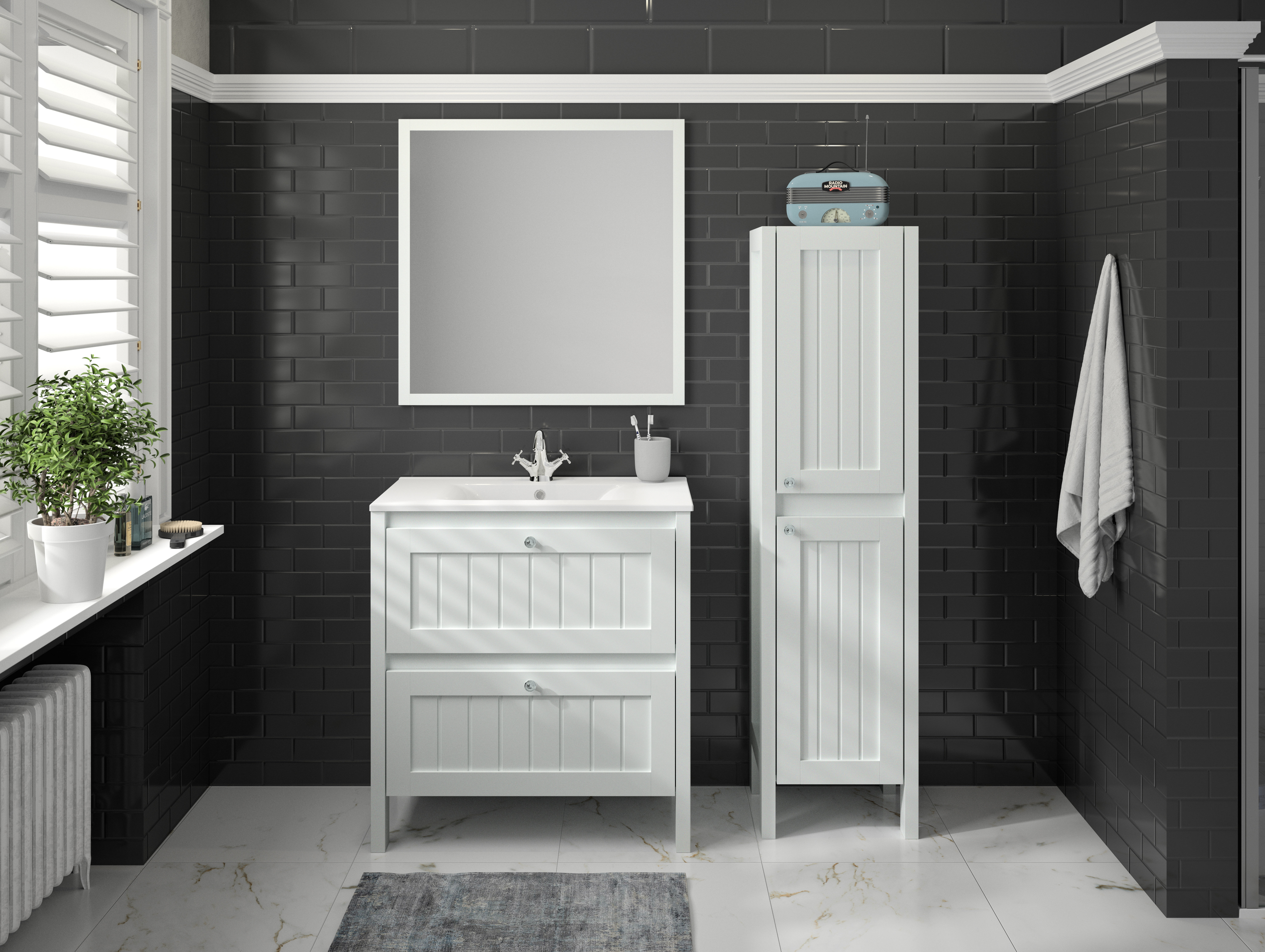 August Grove Phaedra 795 Mm Bathroom Furniture Suite With Mirror Phaedra 795 Mm Bathroom Furniture