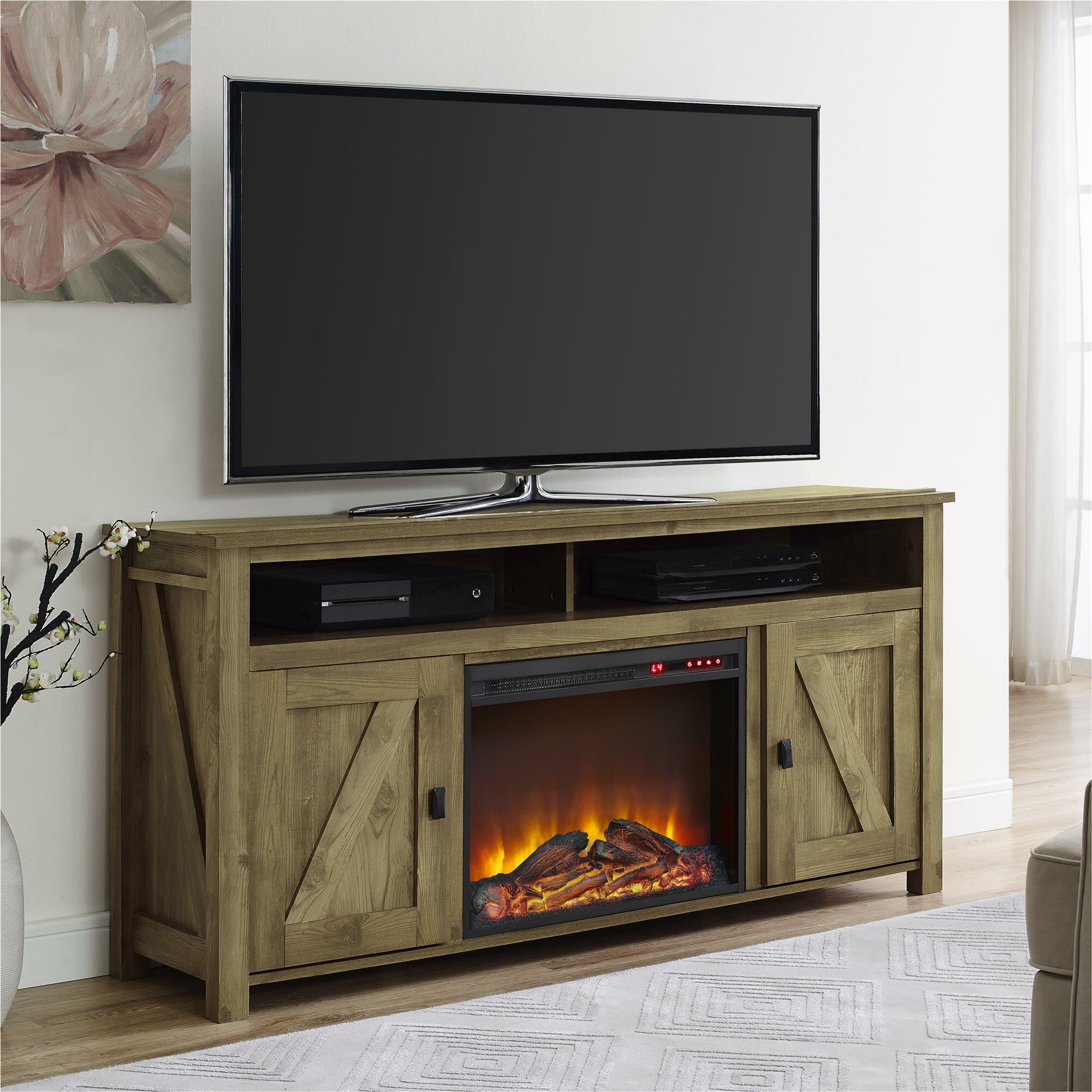 Whittier Tv Stand For Tvs Up To 60 Inches With Electric Fireplace