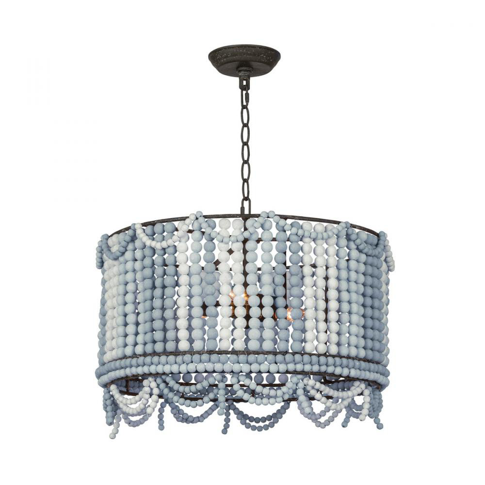 blue drum chandelier