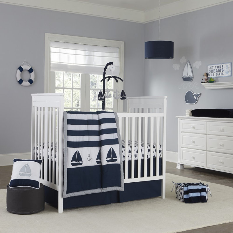 Nautica Kids Nursery Separates Solid Crib Dust Ruffle Wayfair