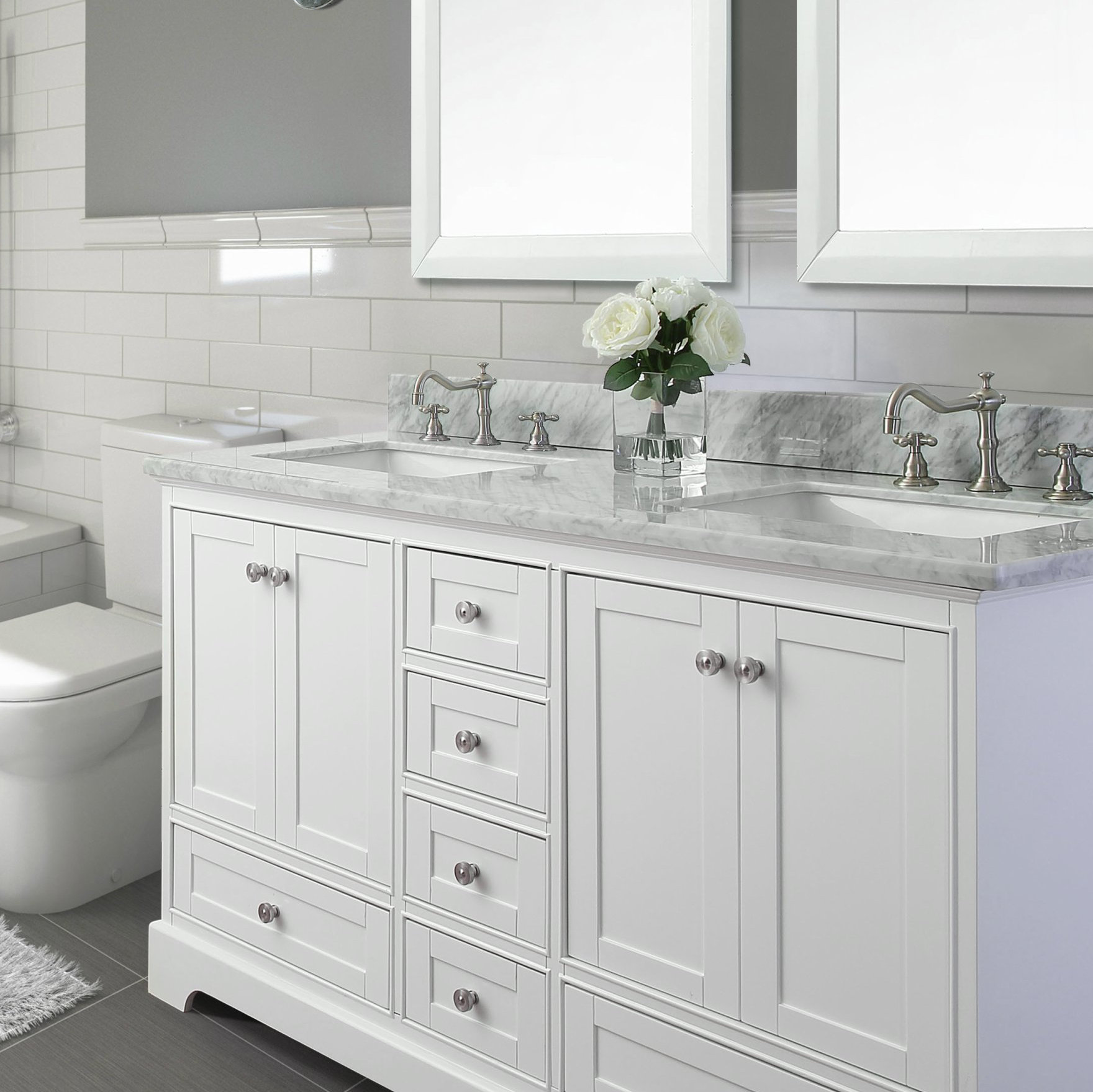 Birch Lane 72 Double Bathroom Vanity Set With Italian Carrara Birch Lane 72 Double Bathroom Vanity Set With Italian Carrara White Marble Top Reviews Wayfair