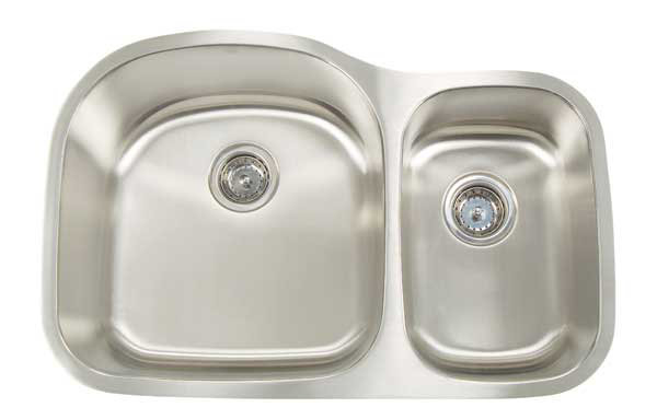 MH3220D87-S Manhattan 31.125" L x 20.5" W Double Bowl Undermount Kitchen Sink