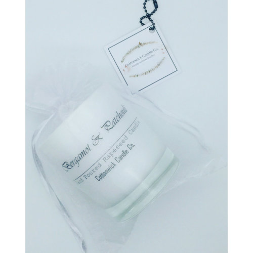 Bergamot and Patchouli Scented Jar Candle Cottonwick Candle Co.
