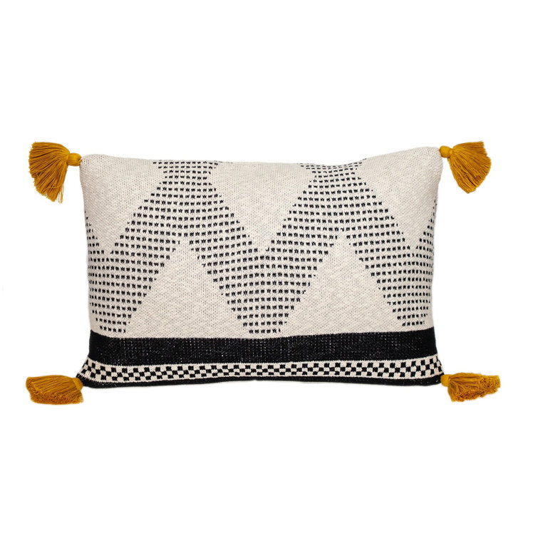 black knit pillow