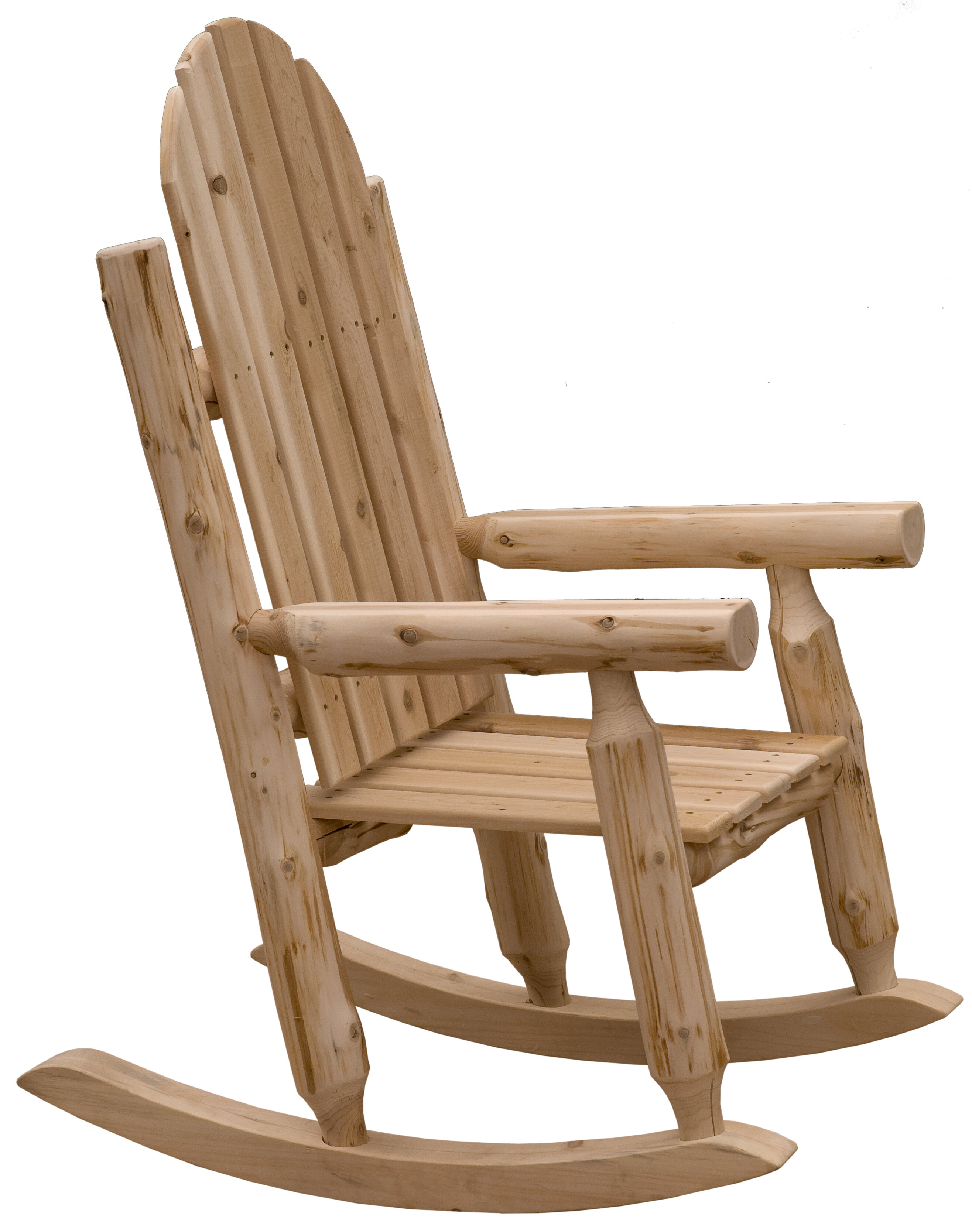 Millwood Pines Mabe Solid Wood Rocking Adirondack Chair Reviews Wayfair   Mabe Solid Wood Rocking Adirondack Chair 